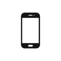 móvil teléfono con blanco pantalla. plano estilo. teléfono inteligente vector ilustración en blanco antecedentes