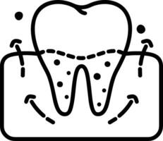 diente dentista icono símbolo imagen vector. ilustración de el dental medicina símbolo diseño gráfico imagen vector