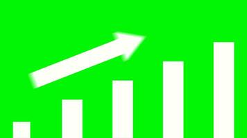 4k Animation von gut Geschäft Wachstum, analytisch, Statistik, Wirtschaft, Diagramm auf Grün Bildschirm, Chroma Taste. perfekt zum Geschäft Design, Finanzen Inhalt, usw. video