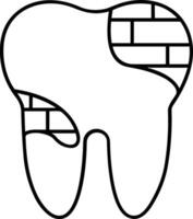 diente dentista icono símbolo imagen vector. ilustración de el dental medicina símbolo diseño gráfico imagen vector