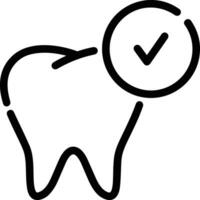 diente dentista icono símbolo imagen vector. ilustración de el dental medicina símbolo diseño gráfico imagen vector