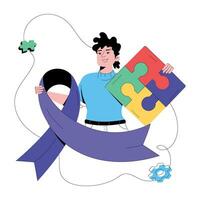 Trendy Autism Awareness vector