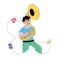 Trendy Trumpet Festival vector