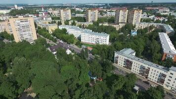 An aerial view of a residential district on a sunny day video