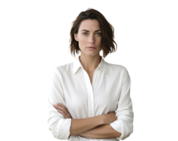 Serious expression woman isolated png