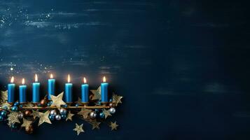 Blue holiday background photo