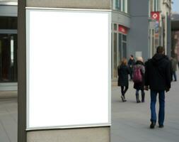 A poster on a bridge advertising photo