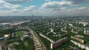 Aerial panorama of Moscow in summer, Russia video