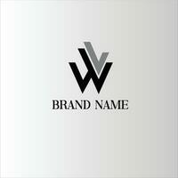 Wv initial letter logo vector