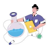 Trendy Lab Assistant vector