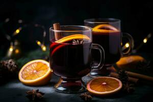 reflexionado vino naranja. generar ai foto