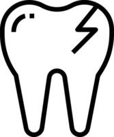 diente dentista icono símbolo imagen vector. ilustración de el dental medicina símbolo diseño gráfico imagen vector