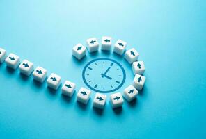 Discipline and planning. Follow the schedule. Completion of work and tasks. Productive and organized life. photo