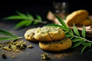 Cookies cannabis. Generate AI photo