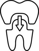 Tooth dentist icon symbol image vector. Illustration of the dental medicine symbol design graphic image vector