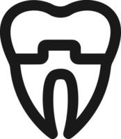 diente dentista icono símbolo imagen vector. ilustración de el dental medicina símbolo diseño gráfico imagen vector