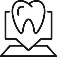 diente dentista icono símbolo imagen vector. ilustración de el dental medicina símbolo diseño gráfico imagen vector