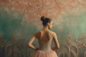 Beautiful ballerina stage. Generate Ai photo