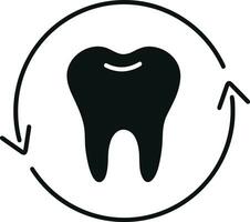 Tooth dentist icon symbol image vector. Illustration of the dental medicine symbol design graphic image vector