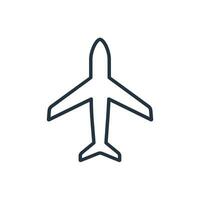 Line airplane icon vector. Plane line icon on white background vector