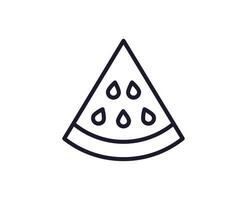 Fruit sign. Minimalistic isolated sign in line style. Perfect for stores, shops, web sites, adverts, UI. Editable stroke. Vector isolated icon of watermelon