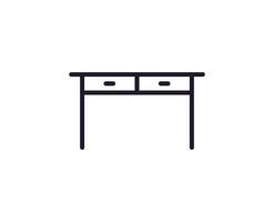 Furniture line icon on white background vector