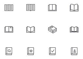 Book concept. Collection of book high quality vector outline signs for web pages, books, online stores, flyers, banners etc. Set of premium illustrations isolated on white background