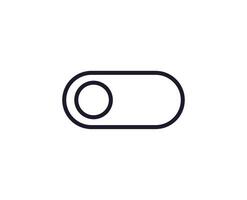 Interface concept. Vector sign drawn in line style. Isolated editable stroke for adverts and UI. Vector line icon of toggle