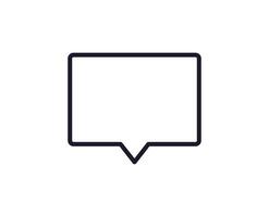 Speech bubble line icon on white background vector