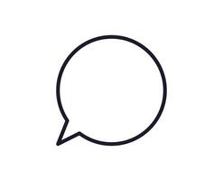 Speech bubble line icon on white background vector