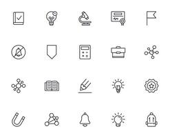 Education line icon set. Collection of high quality signs for web design, mobile app , UI design and etc. Outline icon of education, school, university, learning. vector