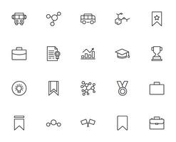 Education line icon set. Collection of high quality signs for web design, mobile app , UI design and etc. Outline icon of education, school, university, learning. vector