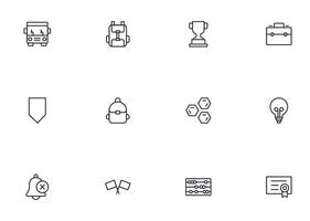 Education line icon set. Collection of high quality signs for web design, mobile app , UI design and etc. Outline icon of education, school, university, learning. vector