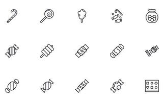 colección de moderno caramelo contorno iconos conjunto de moderno ilustraciones para móvil aplicaciones, web sitios, volantes, pancartas etc aislado en blanco antecedentes. prima calidad señales. vector