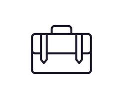 soltero línea icono de maleta en aislado blanco antecedentes. alto calidad editable carrera para móvil aplicaciones, web diseño, sitios web, en línea tiendas etc. vector