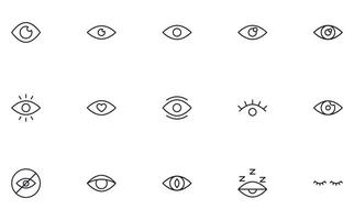 Eye concept. Collection of eye high quality vector outline signs for web pages, books, online stores, flyers, banners etc. Set of premium illustrations isolated on white background