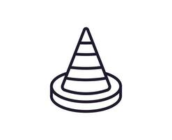 Cone concept. Modern outline high quality illustration for banners, flyers and web sites. Editable stroke in trendy flat style. Line icon of cone vector