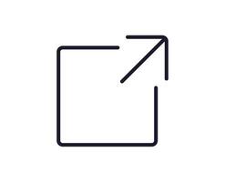 Simple sign and symbols for UI. Suitable for web sites, apps, internet stores. Editable stroke. Vector line icon of minimize