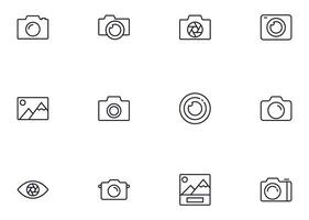 Camera concept. Collection of camera high quality vector outline signs for web pages, books, online stores, flyers, banners etc. Set of premium illustrations isolated on white background