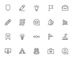 Education line icon set. Collection of high quality signs for web design, mobile app , UI design and etc. Outline icon of education, school, university, learning. vector