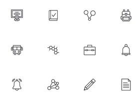 Education line icon set. Collection of high quality signs for web design, mobile app , UI design and etc. Outline icon of education, school, university, learning. vector