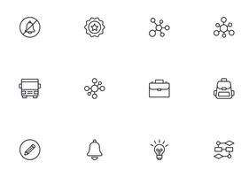 Education line icon set. Collection of high quality signs for web design, mobile app , UI design and etc. Outline icon of education, school, university, learning. vector