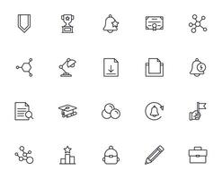 Education line icon set. Collection of high quality signs for web design, mobile app , UI design and etc. Outline icon of education, school, university, learning. vector