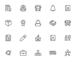 Education line icon set. Collection of high quality signs for web design, mobile app , UI design and etc. Outline icon of education, school, university, learning. vector