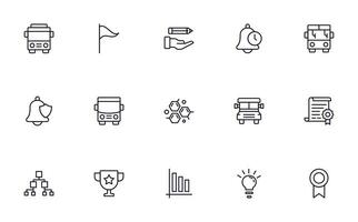 Education line icon set. Collection of high quality signs for web design, mobile app , UI design and etc. Outline icon of education, school, university, learning. vector