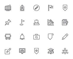 Education line icon set. Collection of high quality signs for web design, mobile app , UI design and etc. Outline icon of education, school, university, learning. vector