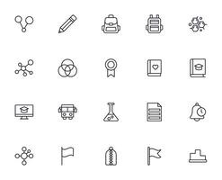 Education line icon set. Collection of high quality signs for web design, mobile app , UI design and etc. Outline icon of education, school, university, learning. vector