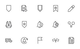 Education line icon set. Collection of high quality signs for web design, mobile app , UI design and etc. Outline icon of education, school, university, learning. vector