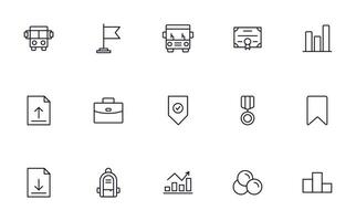 Education line icon set. Collection of high quality signs for web design, mobile app , UI design and etc. Outline icon of education, school, university, learning. vector