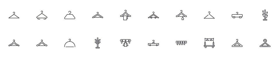 Hanger concept. Collection of modern high quality Hanger line icons. Editable stroke. Premium linear symbol for web sites, flyers, banners, online shops and companies. vector